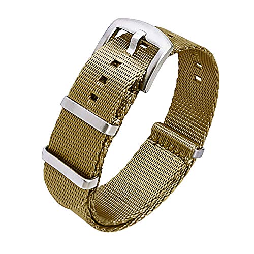Ritche Christmas Gift Nylon Watch Strap with Heavy Buckle 18mm 20mm 22mm Premium Seat Watch Bands for Men Women, White Elephant Gifts, Stocking Stuffers for Men - Image 1