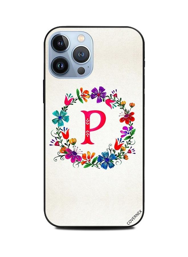 Covernex Apple iPhone 13 Pro Max Protective Case Cover Printed Featuring Alphabet P DESIGN_0098 - Image 1