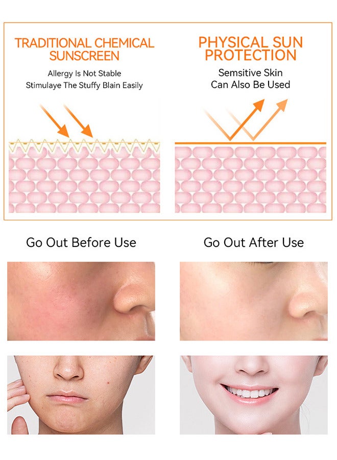 Disaar SPF 50+ PA+++ Face Moisturiser Sunscreen, High-Power Ultraviolet Isolation Advanced Sun Cream, Face Sunscreen To Glowing Skin Tone, Vitamin C Suncream Waterproof And Long-Lasting, Non-Greasy - Image 5