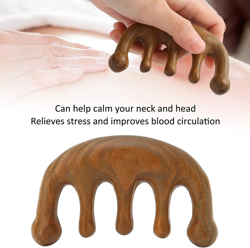 Soulvinee Wooden Massage Comb Guasha Comb Scraping Massage Tools Head Neck Massager Spa Acupuncture pcs 1 - Image 5