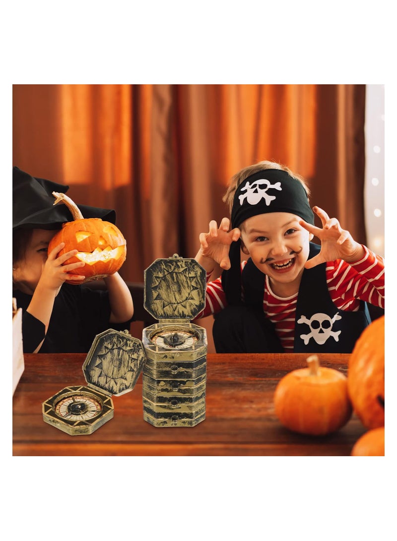 Excefore 24 Pieces Pirate Compass Pirate Party Supplies Bulk, Plastic Pirate Compass for Kids Antique Captain Compass Props Toy for Nautical Pirate Theme Cosplay Party Favor Decor, 2.4 Inch - Image 3