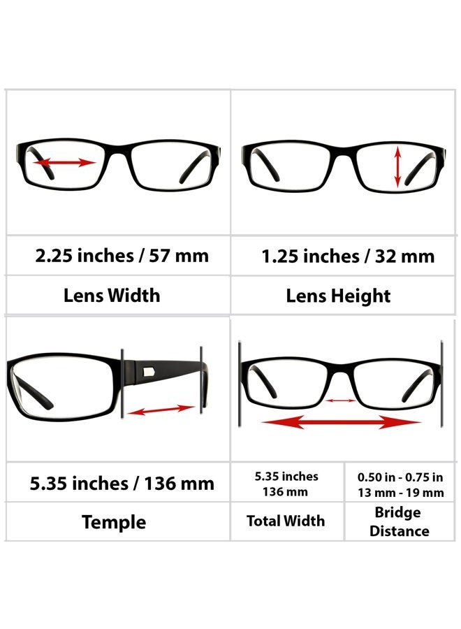 TruVision Readers Reading Glasses - 9504H - 3 Pack - Black - 2.50  - Image 3