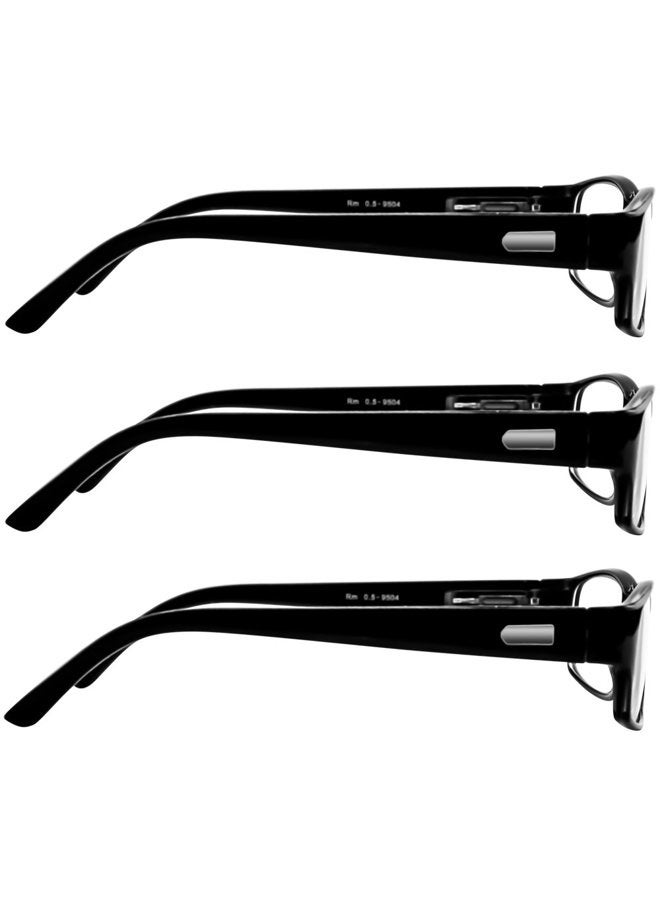 TruVision Readers Reading Glasses - 9504H - 3 Pack - Black - 2.50  - Image 4