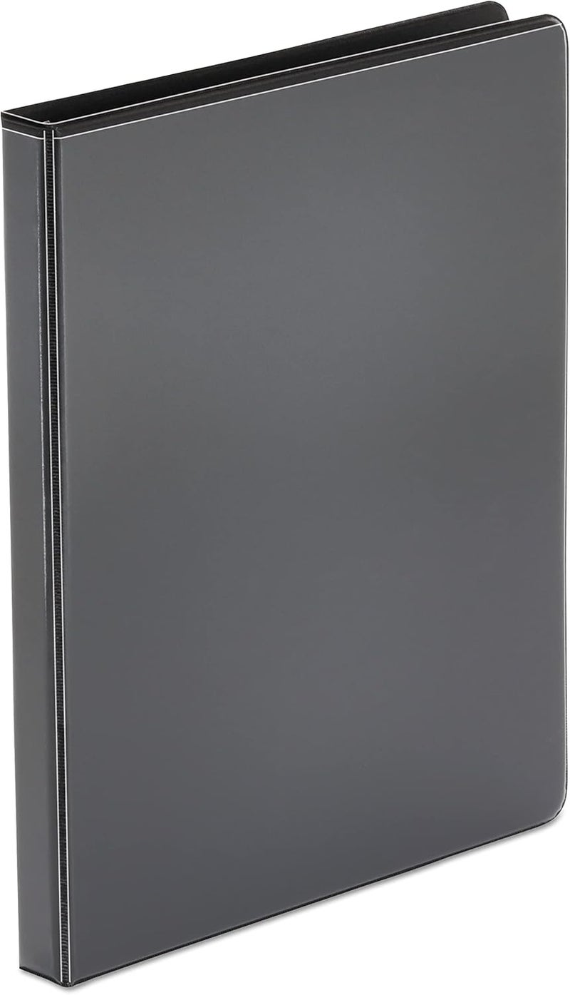 Universal Round Ring Economy Vinyl View Binder UNV20951, Black