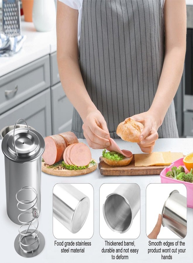 Joyeee Ham Maker Meat Press-Lunch Meat Press Mold for Deli Meats with Cooking Thermometer, Food Grade Stainless Steel Gourmet Cooking Tools for Making Homemade Sandwich Lunchmeat Seafood Poultry Patty - Image 2