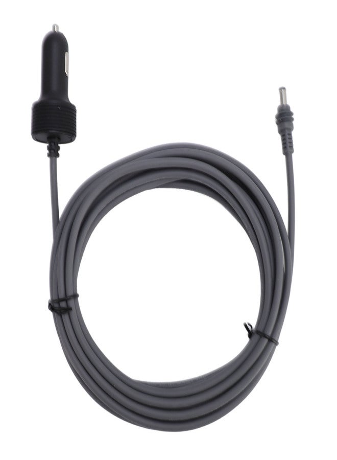DC Car Power Cable 16ft 12V-24V 18AWG Water Resistant Cigar Lighter Power Supply Cord for Mini Satellite Dish RV Car Truck Boat Gray - Image 1