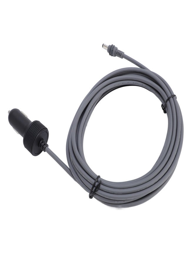 DC Car Power Cable 16ft 12V-24V 18AWG Water Resistant Cigar Lighter Power Supply Cord for Mini Satellite Dish RV Car Truck Boat Gray - Image 3