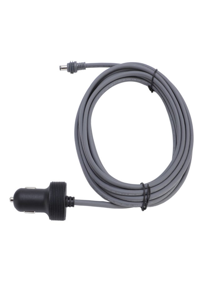 DC Car Power Cable 16ft 12V-24V 18AWG Water Resistant Cigar Lighter Power Supply Cord for Mini Satellite Dish RV Car Truck Boat Gray - Image 2