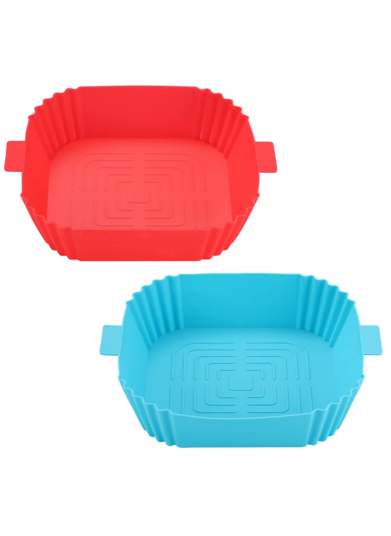 Vitrix Kitchenware Vitrix Kitchenware Silicone Air Fryer Liners Square BPA Free Heat Resistant Easy to Clean Set of 2 