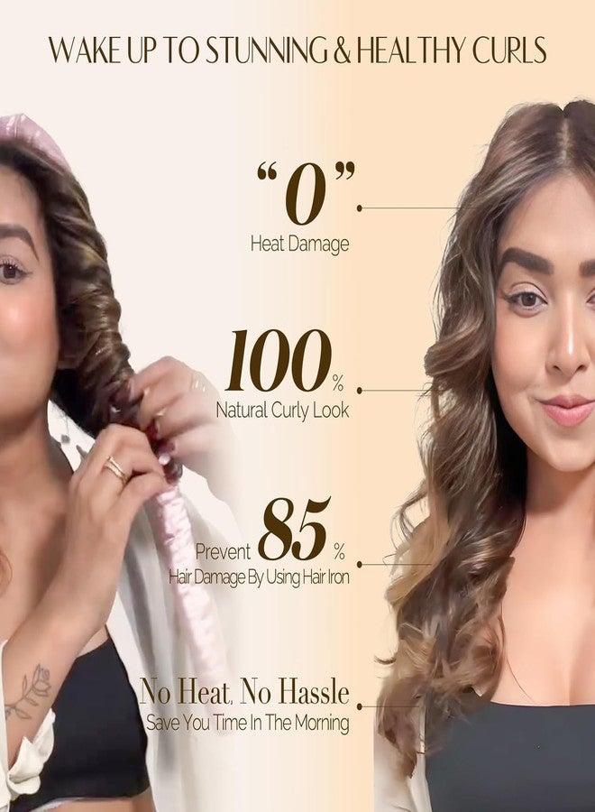 Yanibest Satin Heatless Curler Set, Overnight Hair Curler to Sleep in, No Heat Heatless Curl with Scrunchies and Clip，Green - Image 4