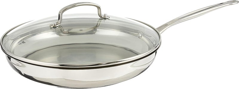 كويزينارت مقلاة من كوزينارت مقاس 12 بوصة مع غطاء زجاجي، مجموعة الشيف الكلاسيكية، 722-30G - Image 1
