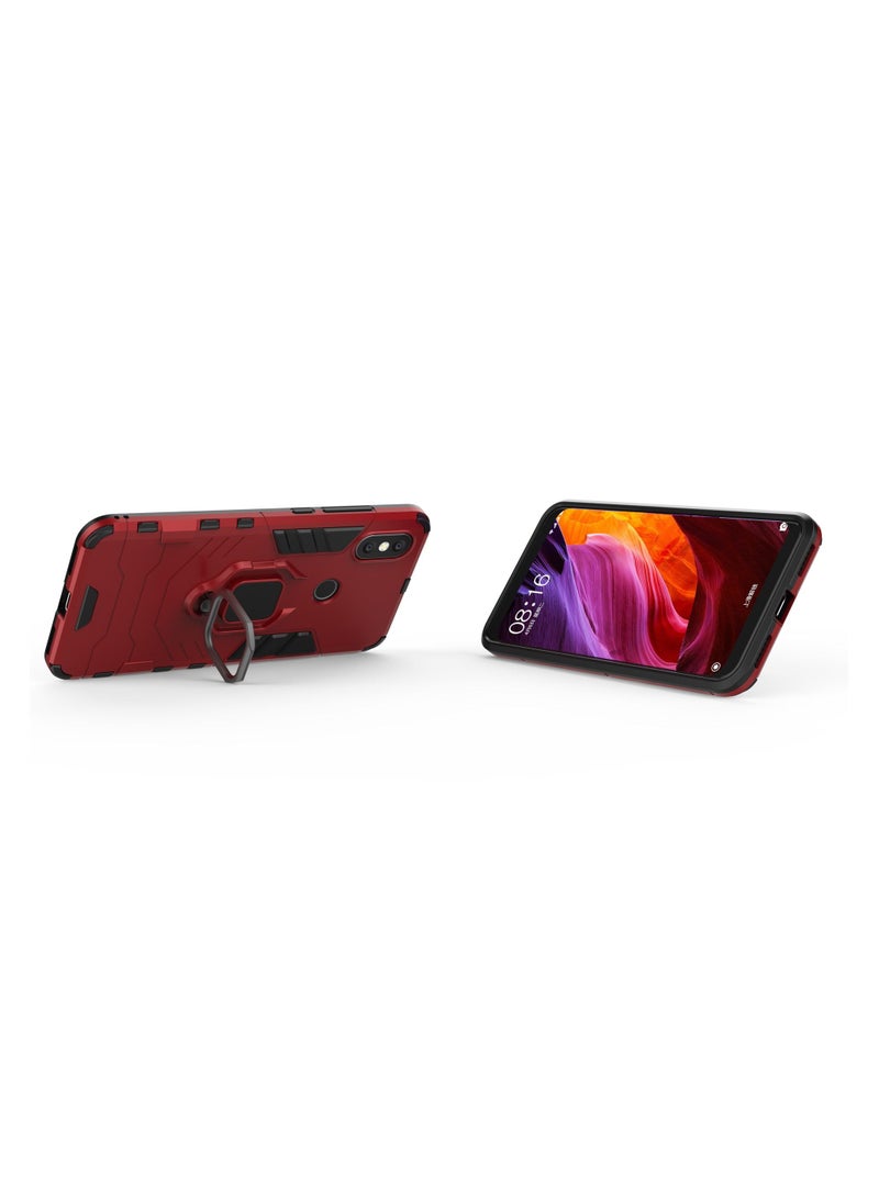 Red Protective Cover With Ring Bracket For Xiaomi - Image 3