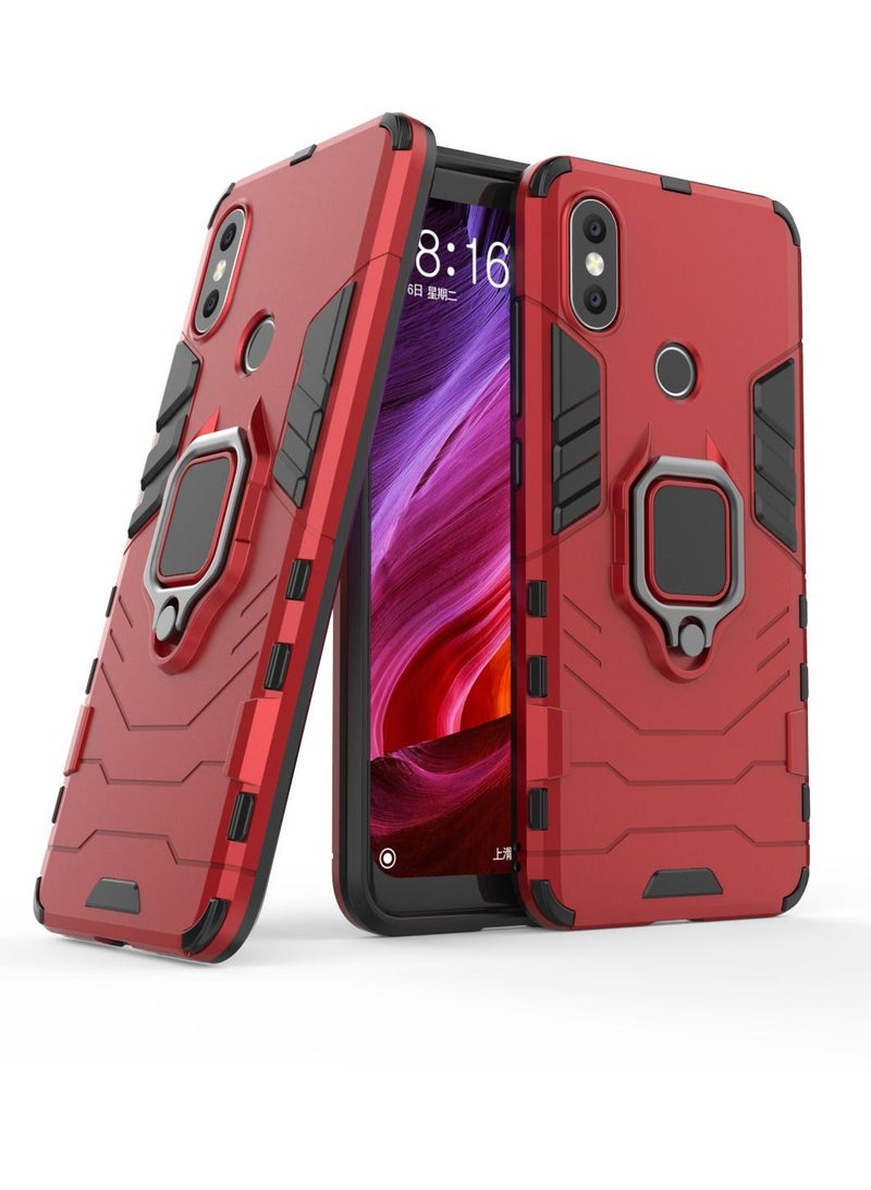 Red Protective Cover With Ring Bracket For Xiaomi - Image 1