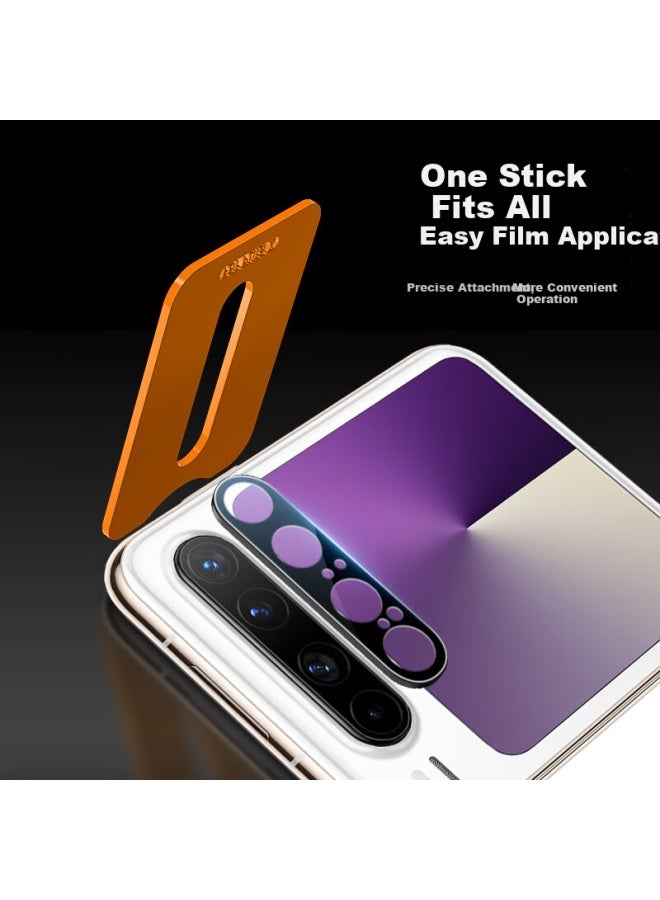 Blueo Lens Film For Huawei Purax, Full Coverage Anti-Glare High Definition Protective Film For Purax Rear Camera, Black - Image 4