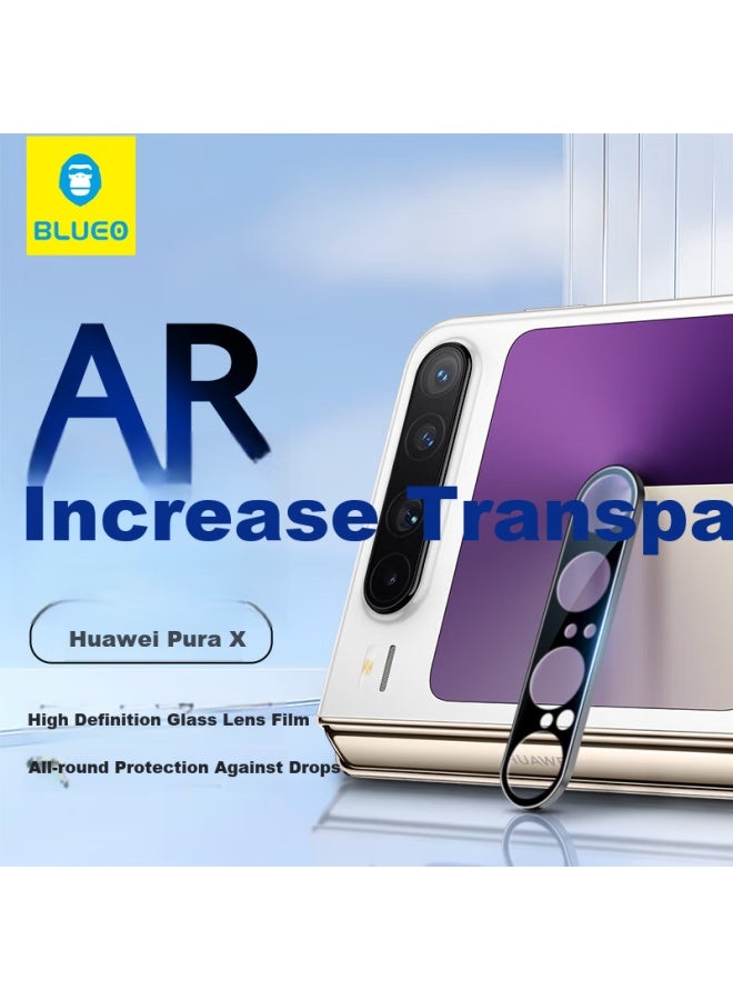 Blueo Lens Film For Huawei Purax, Full Coverage Anti-Glare High Definition Protective Film For Purax Rear Camera, Black - Image 1