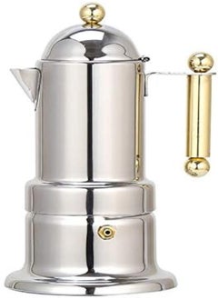 AKDC Stovetop Espresso Maker Stainless Steel Italian Coffee Machine Maker Moka Pot For 4Cups 200Ml Moca Pot For Induction Gas And All Stoves  - Image 3
