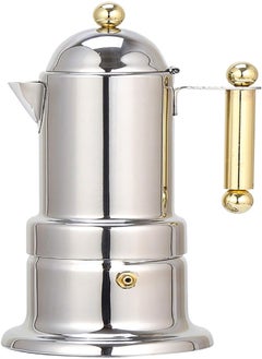 AKDC Stovetop Espresso Maker Stainless Steel Italian Coffee Machine Maker Moka Pot For 4Cups 200Ml Moca Pot For Induction Gas And All Stoves  - Image 2