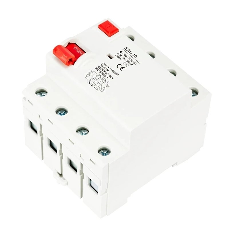 EAL 18 Type A RCCB Circuit Breaker 40A 30mA 2P 16A 230V AC Residual Current Protection - Image 4