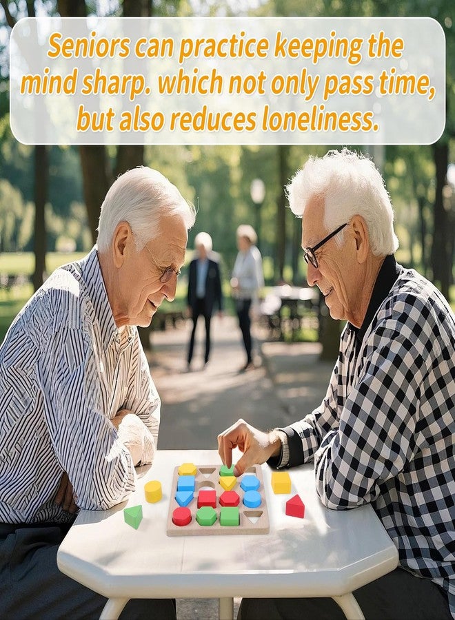lefeke Puzzles Gifts for Dementia Seniors Patients,Memory Activities for Seniors with Dementia,Dementia Geometric Cognitive Products for Alzheimers Elderly - Image 4