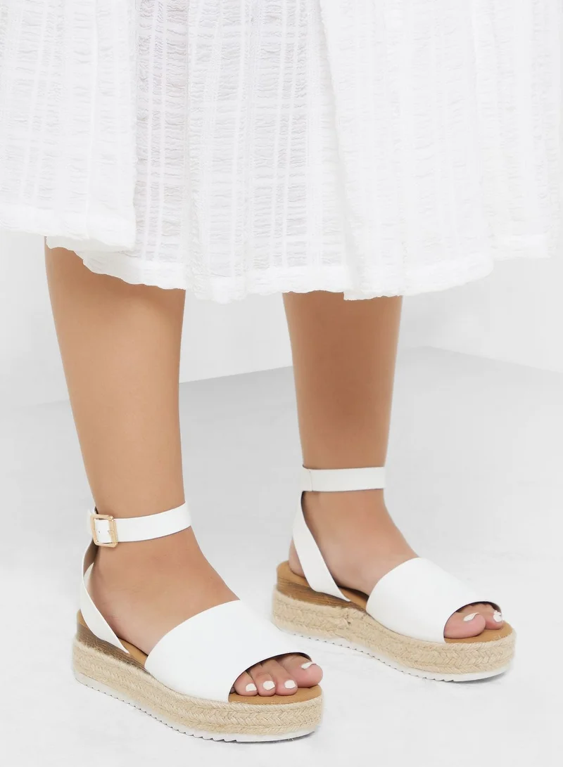 ترافل من نمشي Flatform Espadrille Wedge Sandal