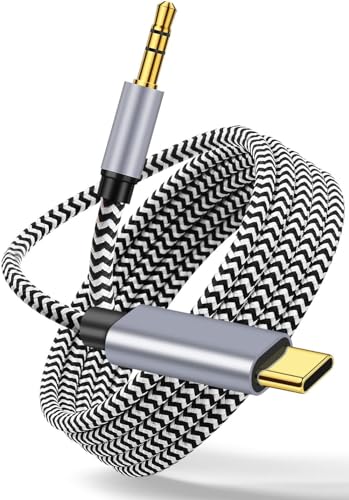 LecLooc USB C to 3.5mm Audio Aux Jack Cable 4FT, Type C to 3.5mm HiFi Aux Cord for iPhone 16 15 Pro Max 15 Pro 15 Plus, Google Pixel 9 8 7 6 Pro 5,Galaxy S24 S23 Ultra S22 S21 Note 20, OnePlus 7T 8Pro - Image 1
