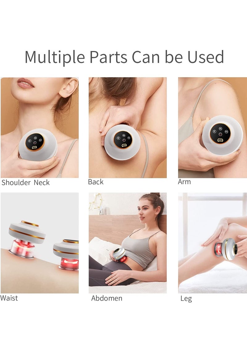 SOLARAE Cupping Set Two Cups, Intelligent Breathing Massage Instrument Upgraded Electric Gua Sha for Body Pain Relief Physical Therapy Vacuum Cellulite - Image 3