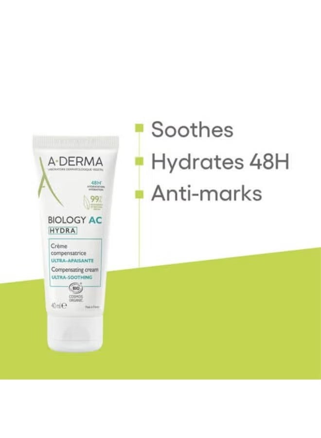 A-Derma Biology AC Hydra Ultra-Soothing Compensating Cream 40ml - Image 3