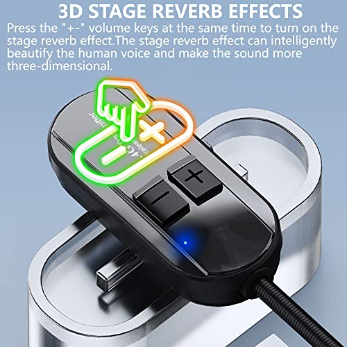 VOVIGGOL Wireless Microphone Headset, 2.4GHz, 160ft Range, Dual Type-C Charging, 3D Stage Reverb Effects, Compatible with 6.35mm & 3.5mm Jacks - Image 5
