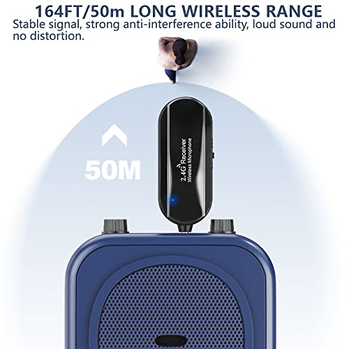 VOVIGGOL Wireless Microphone Headset, 2.4GHz, 160ft Range, Dual Type-C Charging, 3D Stage Reverb Effects, Compatible with 6.35mm & 3.5mm Jacks - Image 4
