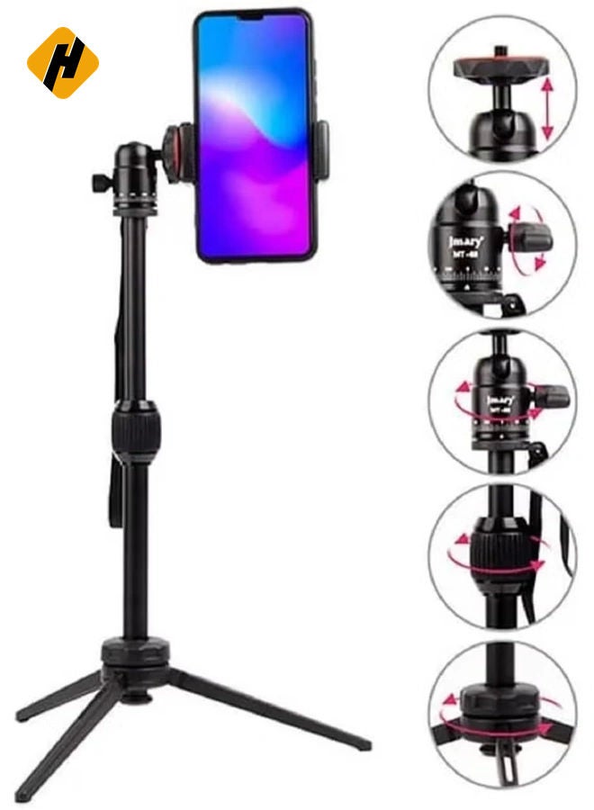 HuHa MT-68 Table-Top Extendable Foldable Tripod Stand for Mobile Phones, DSLRs, and Digital Cameras  - Image 1