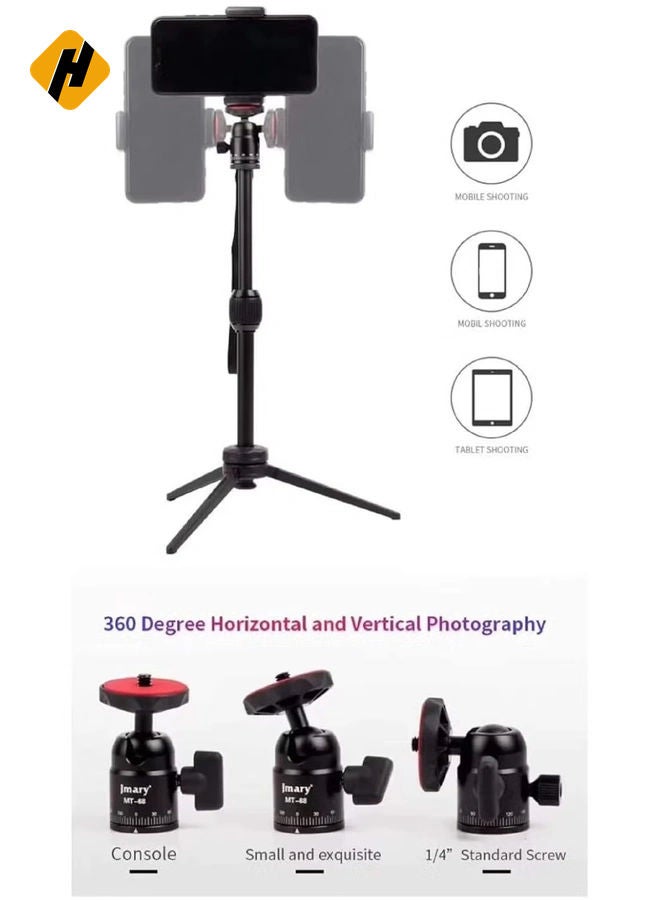 HuHa MT-68 Table-Top Extendable Foldable Tripod Stand for Mobile Phones, DSLRs, and Digital Cameras  - Image 3
