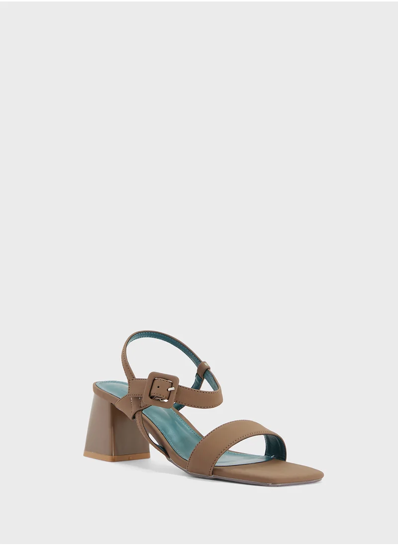 Ginger Double Strap Heeled Sandal