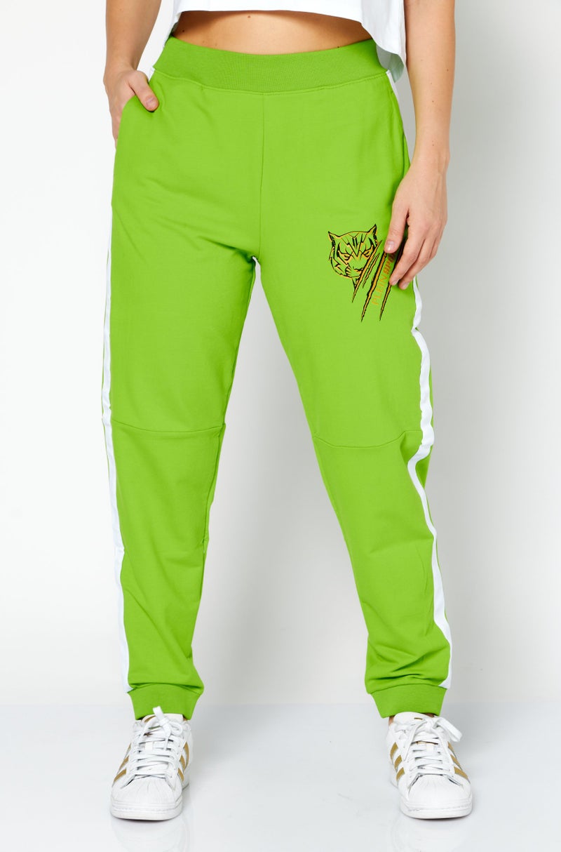 PHILIPP PLEIN Plein Sport Women Sportswear Fit Training Sweatpants, Lime - Image 1