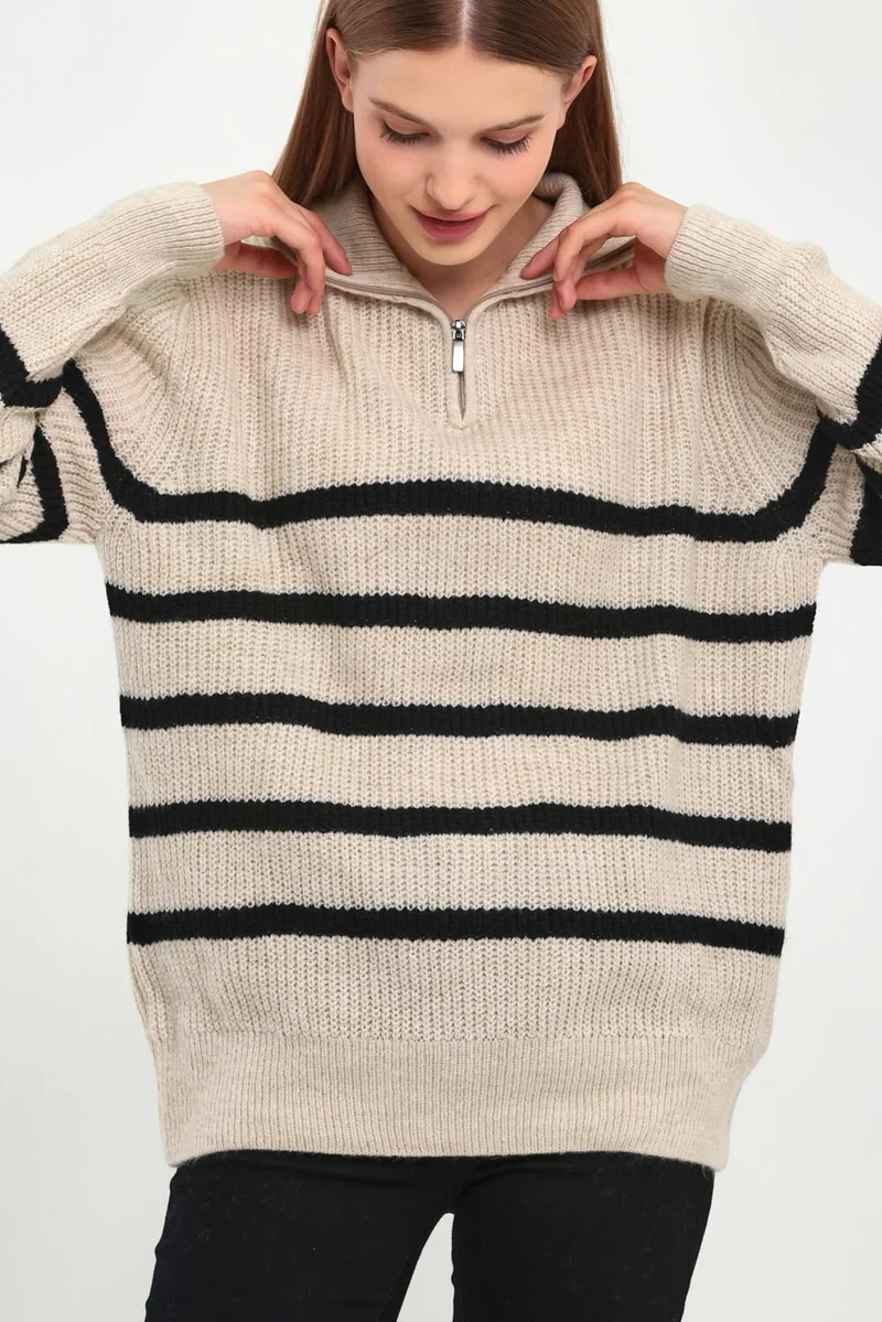 Alexander Gardi Alexandergardı Zippered Turtleneck Knitwear Sweater (B23-5802)