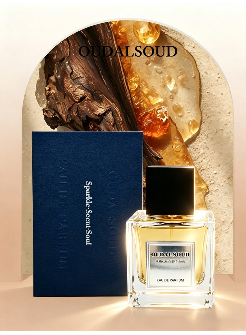 OUDALSOUD/Amber Oud Eau De Parfum | 40% Concentrated | Long Lasting Over 8 Hours | Premium Arabian Woody Aromatic Scent | Luxury Gift Box For Valentine & Ramadan - Image 1