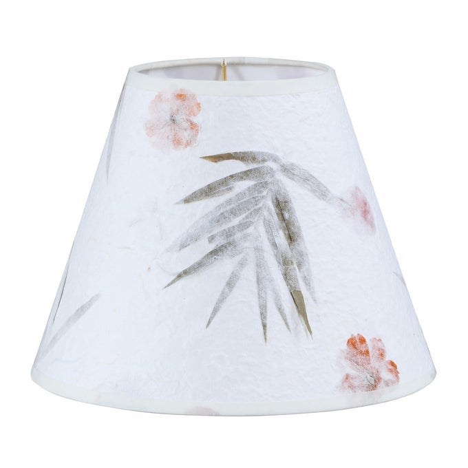 56040 EMPIRE UNO LAMP SHADE IN OFF WHIITE WITH PATAL PAPER 5 TOP X 10 BOTTOM X 8 SLANT HEIGHT SLIP UNO 33MM