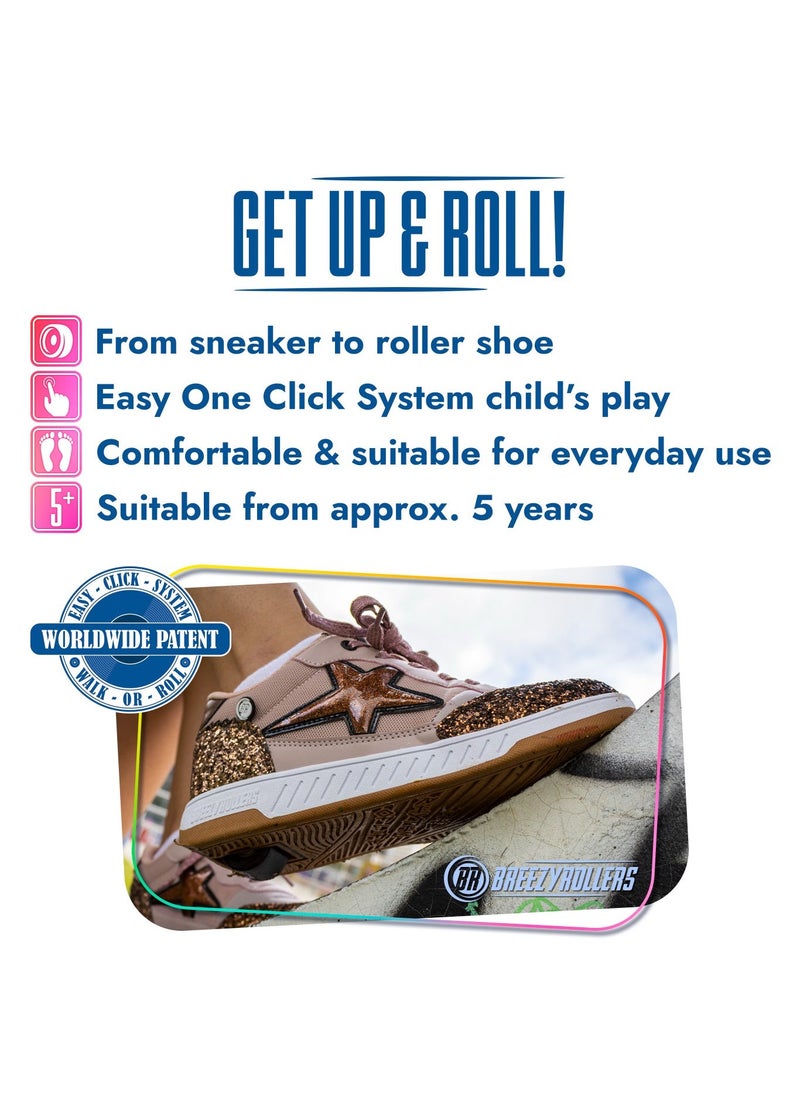 BREEZYROLLERS BREEZY ROLLERS shoes with wheels for children, Roller skates sneakers kids, From children's street shoes to roller skates in a few seconds, Patented click system, Trainers with wheels for girls & boys  - Image 2