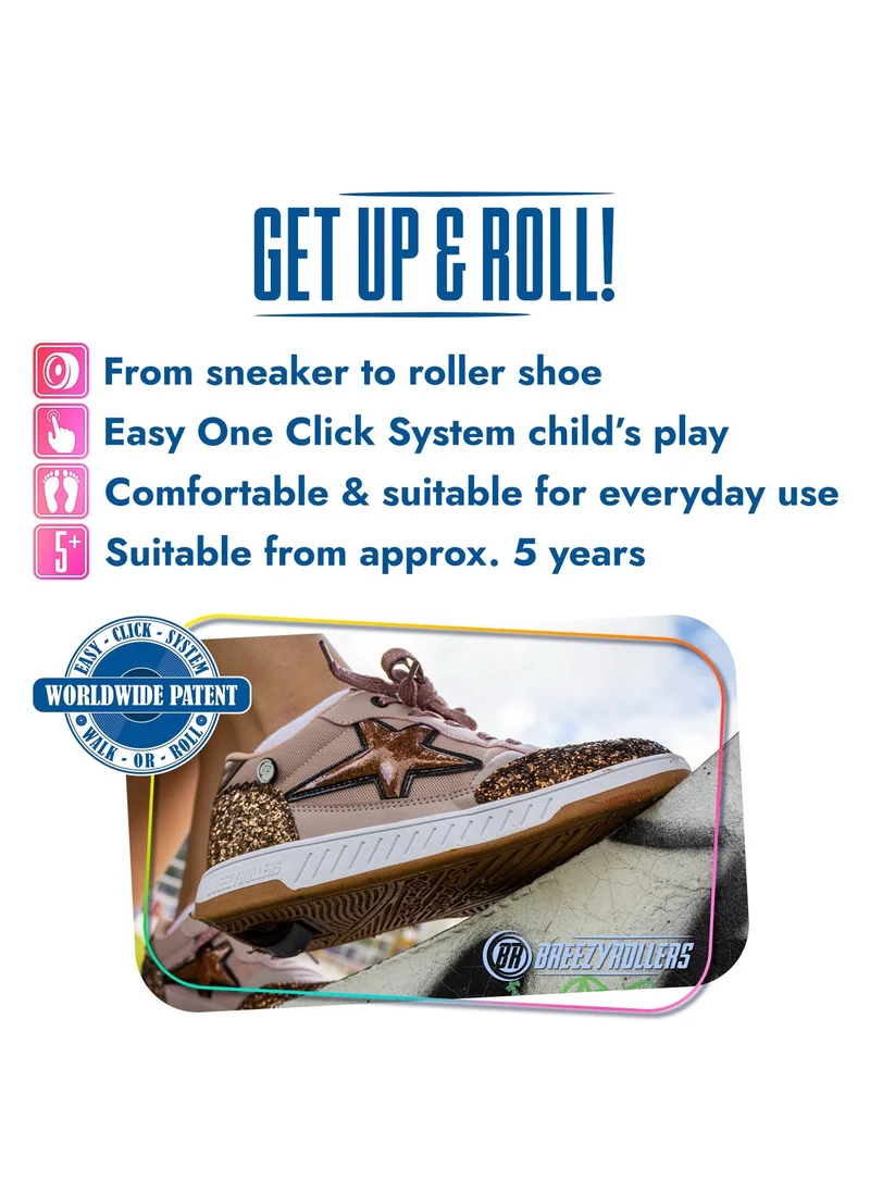 BREEZYROLLERS BREEZY ROLLERS shoes with wheels for children, Roller skates sneakers kids, From children's street shoes to roller skates in a few seconds, Patented click system, Trainers with wheels for girls & boys