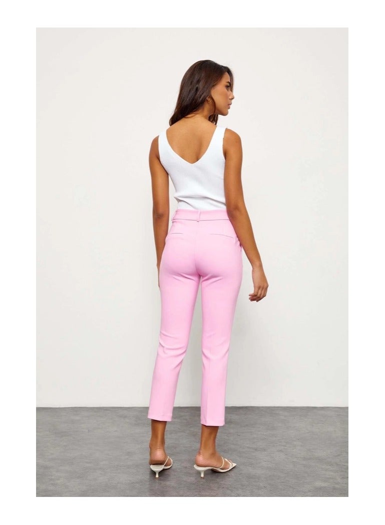 SETRE Pink High Waisted Trousers - Image 3