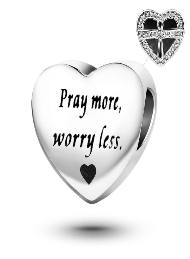 SBI Jewelry Cross Charm for Pandora Bracelets&Necklace Pendant Dangle Jesus God Christian Prayer Bible Verse Bead Charms for Women Birthday - Image 1