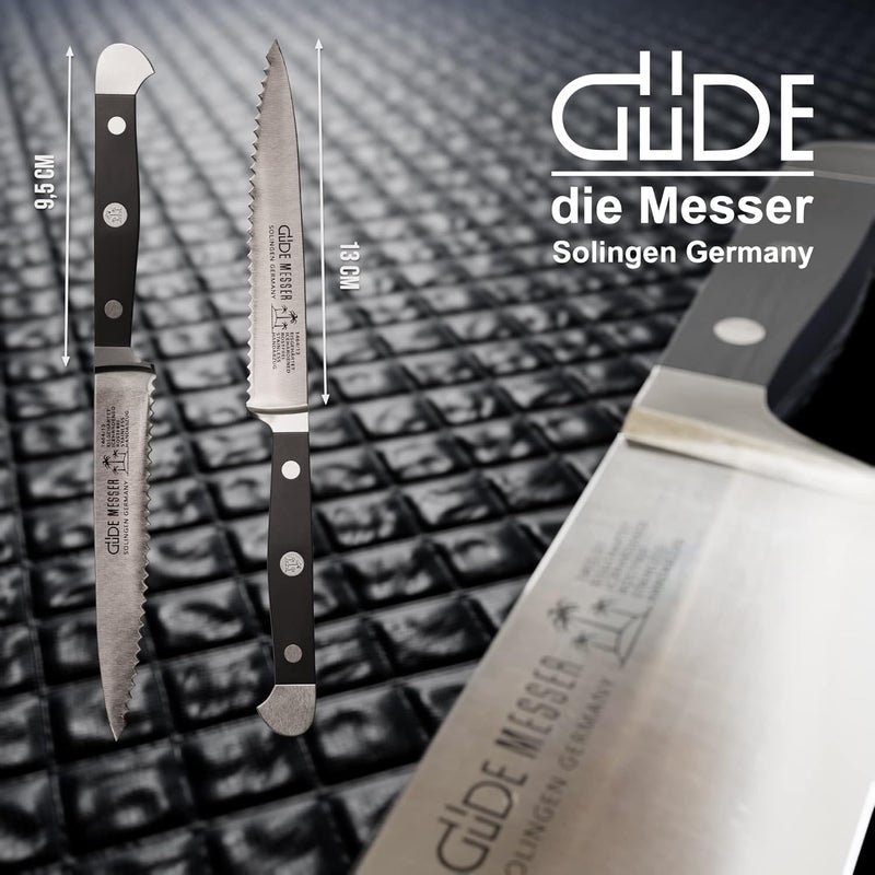 Güde Alpha Series Hand Forged/Sharpened Tomato Knife Knife With Black Hostaform Handle 5-In, Made in Solingen, Germany Since 1910 - Image 2