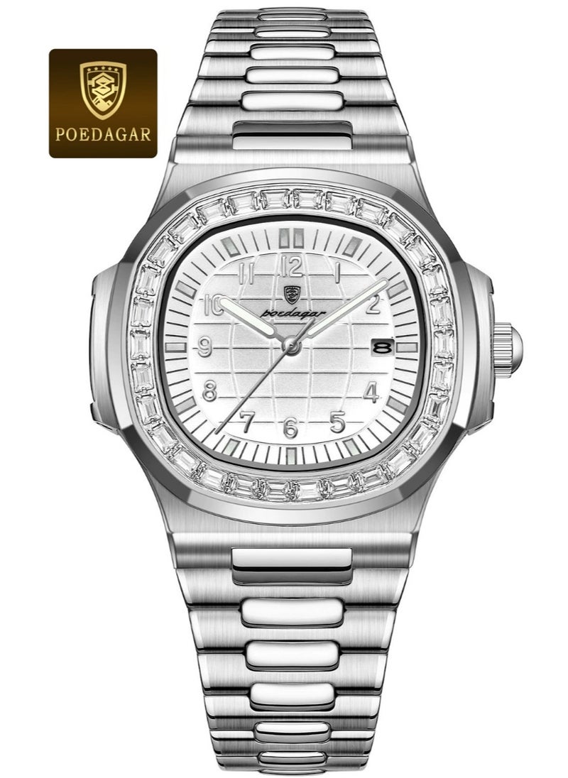 POEDAGAR Man Watch Waterproof Luminous Men's Watch Quartz- 38mm  - Image 1