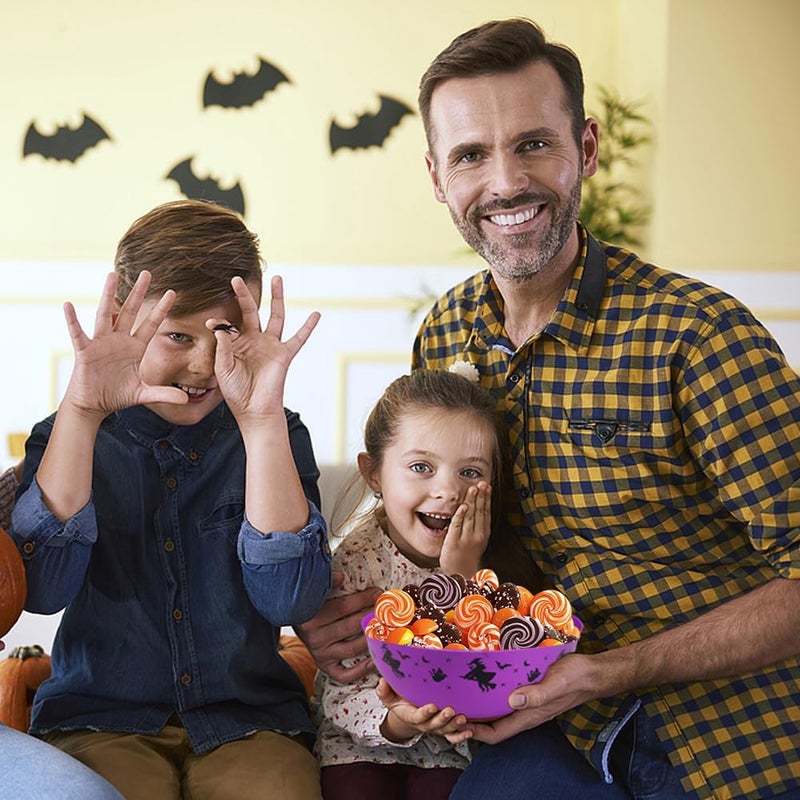 Colodeol 10 Pcs Halloween Candy Bowl Halloween Plastic Trick or Treat Bowls Large Party Plastic Serving Bowl Tableware halloween Candy Holders Party Supplies - Image 5