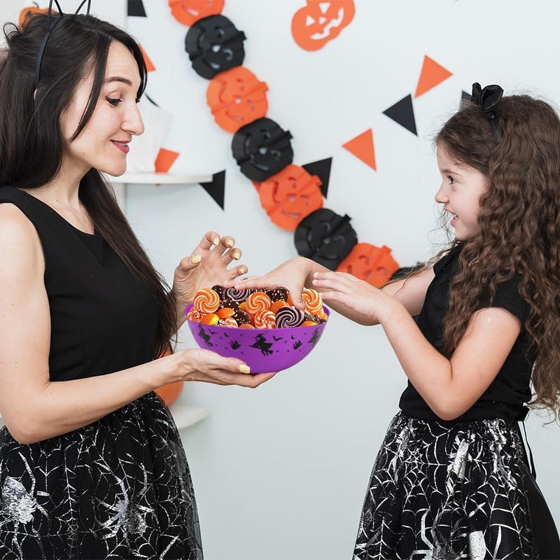 Colodeol 10 Pcs Halloween Candy Bowl Halloween Plastic Trick or Treat Bowls Large Party Plastic Serving Bowl Tableware halloween Candy Holders Party Supplies - Image 4