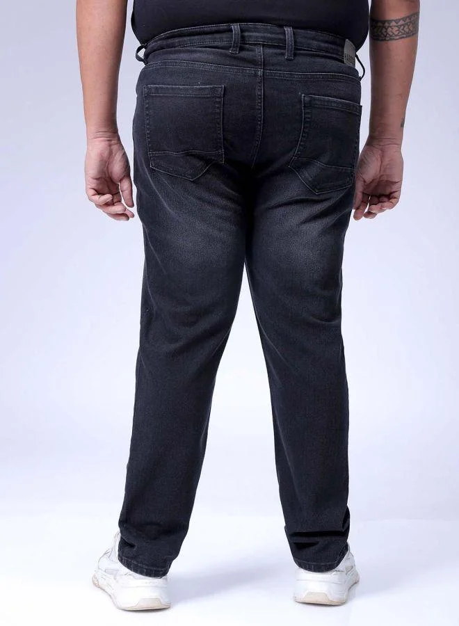 HARDSODA  Men Plus Size Slim Fit Solid Mid-Rise Stretchable Jeans for Men | Best Price UAE