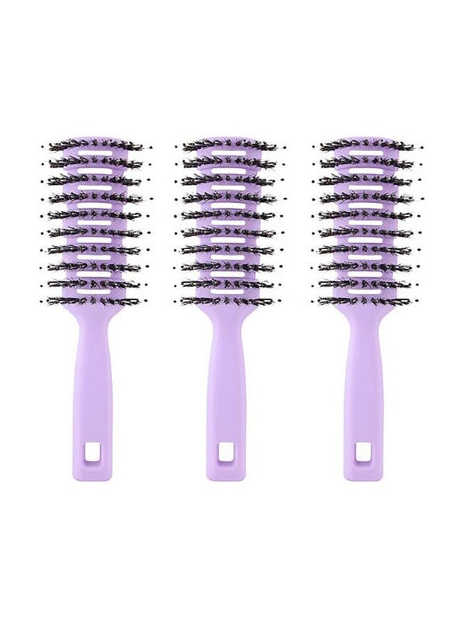 Hearts Hair Brush | Flexible Bristles Brush | Hair Brush With Paddle | Quick Drying Hair Brush | Suitable For All Hair Types | Round Vented Hair Brush | 3 Piece | C13-X-Purp | Purple - Image 4