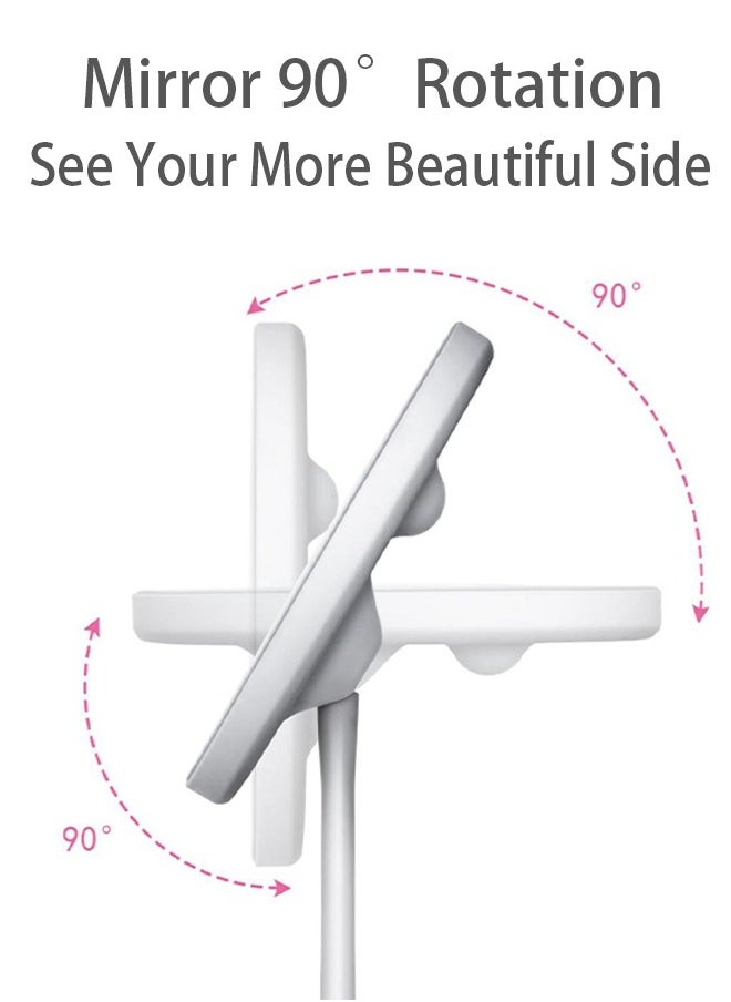 Generic - LED Makeup Mirror, Mirror Stand - Adjustable Three-Light Desktop Mirror for Unisex Use - Image 1