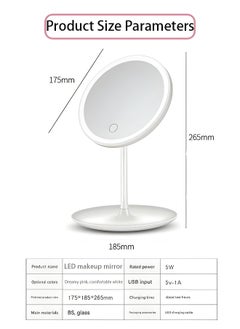 Generic LED Makeup Mirror, Mirror Stand - Adjustable Three-Light Desktop Mirror for Unisex Use  - Image 5