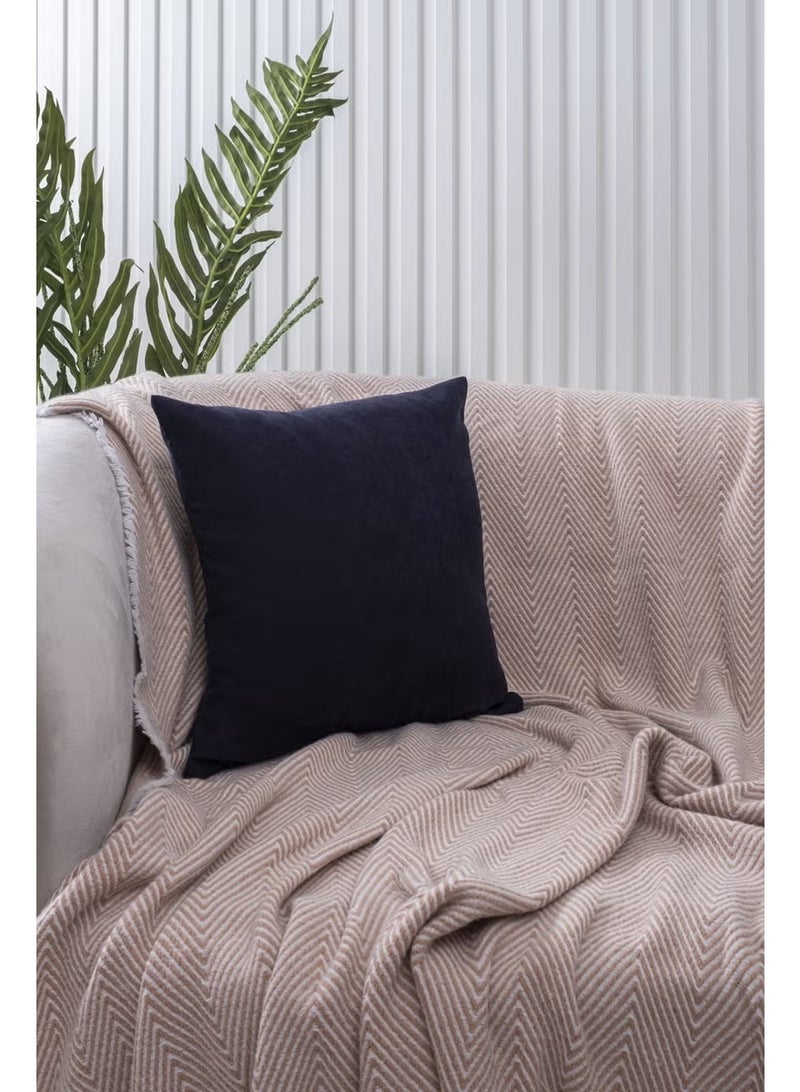 Dark Navy Blue Plain Panorama Throw Pillow Case 40x40 - With Many Different Color Options! - Image 1