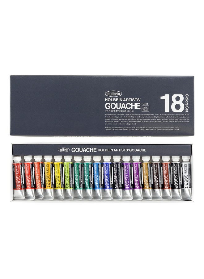 Holbein Artist Gouache Set G703 : 18 X 5Ml Tubes  - Image 1
